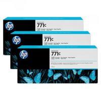 Hewlett Packard HP 771C Photo Black Designjet Ink Cartridge Pack of 3