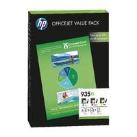 Hewlett Packard HP 935XL CyanMagentaYellow Ink Cartridge and Paper