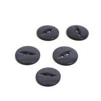 Hemline Blue Basic Fish Eye Button 5 Pack