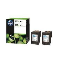 Hewlett Packard HP 300XL High Yield Black Inkjet Cartridge Pack of 2