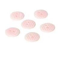 Hemline Pink Novelty Stripey Button 6 Pack