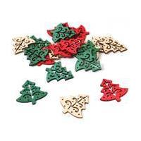 Heritage Christmas Tree Wooden Shapes 20 Pack