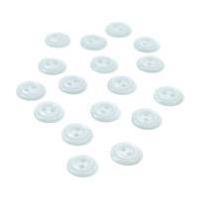 Hemline Baby Blue Basic Cut Edge Button 17 Pack