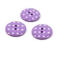 Hemline Lavender Novelty Spotty Button 3 Pack