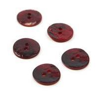 Hemline Red Shell Mother of Pearl Button 5 Pack