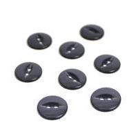 Hemline Blue Basic Fish Eye Button 8 Pack