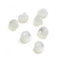 hemline white basic dome button 7 pack