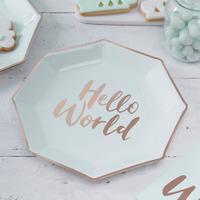 Hello World Party Paper Plates