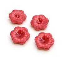 Hemline Red Novelty Flower Button 4 Pack