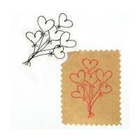 heart balloons clear stamp