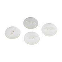 Hemline White Basic Fish Eye Button 4 Pack