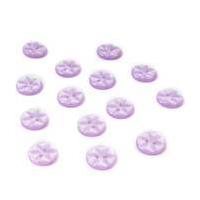 hemline lilac basic star button 14 pack