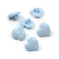 hemline baby blue novelty hearts button 6 pack