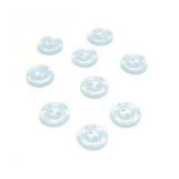 hemline baby blue basic scalloped edge button 9 pack