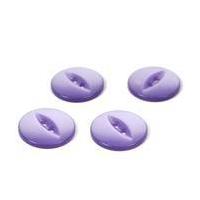 Hemline Lilac Basic Fish Eye Button 4 Pack