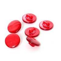 Hemline Red Basic Knitwear Button 6 Pack