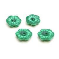 Hemline Emerald Novelty Flower Button 4 Pack