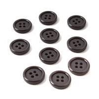 hemline brown basic jacket button 10 pack