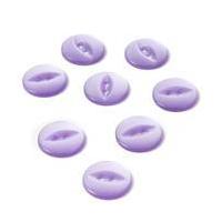 Hemline Lilac Basic Fish Eye Button 8 Pack