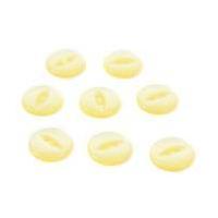 hemline yellow basic fish eye button 8 pack