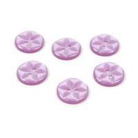 hemline lilac basic star button 6 pack