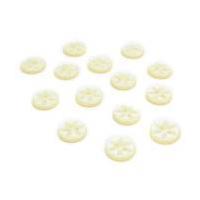 Hemline Cream Basic Star Button 14 Pack