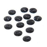 Hemline Black Basic Fish Eye Button 13 Pack