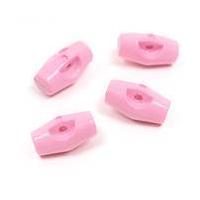 Hemline Pink Basic Barrel Button 4 Pack