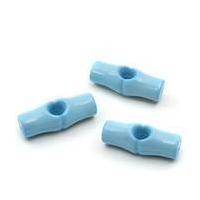 Hemline Blue Basic Rectangle Button 3 Pack