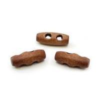 Hemline Wood Novelty Wooden Toogle Button 3 Pack