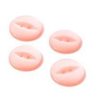 hemline pink basic fish eye button 4 pack