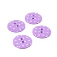 Hemline Lavender Novelty Spotty Button 4 Pack