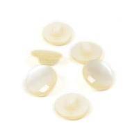 Hemline Cream Basic Knitwear Button 6 Pack