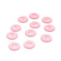 hemline pink basic cut edge button 11 pack