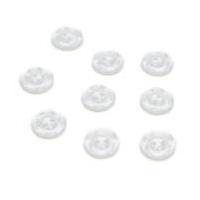 Hemline White Basic Scalloped Edge Button 9 Pack