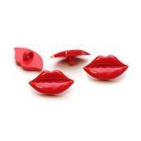 Hemline Red Lips Buttons 4 Pack