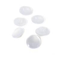 Hemline White Basic Knitwear Button 6 Pack