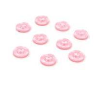 hemline pink basic scalloped edge button 9 pack