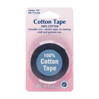 Hemline Black Cotton Tape 12 mm