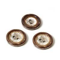 hemline brown basic knitwear button 3 pack