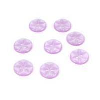 Hemline Lilac Basic Star Button 8 Pack