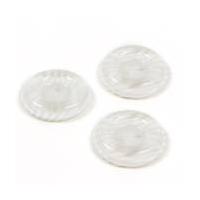 hemline white novelty patterned button 3 pack