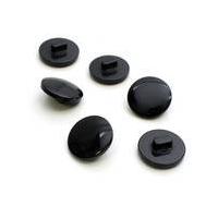 Hemline Black Basic Knitwear Button 6 Pack