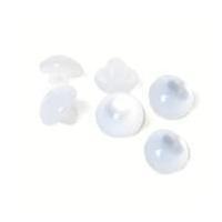 hemline white basic dome button 6 pack