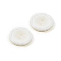 Hemline White Basic Knitwear Button 2 Pack