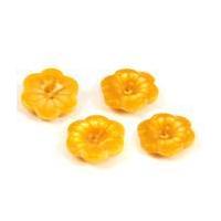 Hemline Yellow Novelty Flower Button 4 Pack