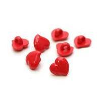 hemline red novelty hearts button 7 pack