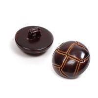 Hemline Brown Novelty Round Shank Button 2 Pack