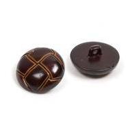 Hemline Brown Novelty Round Shank Button 2 Pack