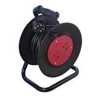 heavy duty 2 way 13 amp extension reel 25m black wcr252cht2513